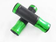Custom Logo Motorcycle CNC Aluminum Grips for Fits ALL Sandard Size Hand Grips Green