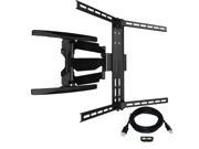 KORAMZI KWM3664AT PRO Articulating TV Wall Mount for Curved Flat Panel TV 600x400 VESA Fits 32 80 TV s including Bubble Level 10 ft. HDMI Cable Pro Series