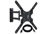 KORAMZI KWM1072A Articulating TV wall Mount 200x200 400 400 VESA Fits 14 55 Including Bubble Level 6 HDMI Cable Black New