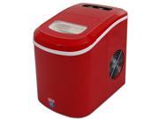 MRP US Portable Ice Maker Counter top Ice Machine with 2 Selectable Cube Size Model IC605 in Red or Silver Color 26 lbs. of ice day LED Indicators 2.3 Q