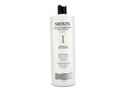 Nioxin System 1 Scalp Therapy Conditioner For Fine Hair Normal to Thin Looking Hair 1000ml 33.8oz