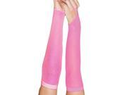 Elegant Moments Fishnet Arm Warmers Neon Pink One Size