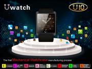 U10L U Watch Waterproof Anti lost Bluetooth Smart Bracelet Watch1.54Inch Android Watch ForiPhone 6 5 5S 4S 4 Samsung S4 S5 Note 2 3 4 HTC Smartphone Black