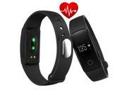 SunRise ID107 Smart Bracelet Bluetooth 4.0 with Heart Rate Monitor Wristband Fitness Tracker for IOS 7.1 Android 4.4 or Above Black