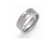 Titanium Brushed 0.07ct. tw. Diamond Cross Flat Band Titanium Brushed 0.07ct. tw. Diamond Cross Flat Band
