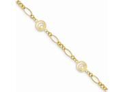 14k Oval Circles Design Bracelet