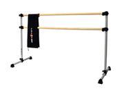 Vita Vibe Prodigy Series Traditional Wood Double Bar Freestanding Ballet Barre and Bag Travel Set DBNB4 W 4 Foot