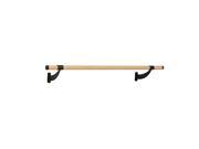Vita Vibe Traditional Wood Single Bar Fixed Height Wall Mount Ballet Barre System WS48 W 4 Foot