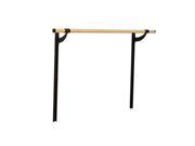 Vita Vibe Traditional Wood Single Bar Adjustable Height Wall Mount Ballet Barre System WS60 A W 5 Foot