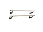 Vita Vibe Collarless Aluminum Double Bar Fixed Height Wall Mount Ballet Barre System WD48 4 Foot
