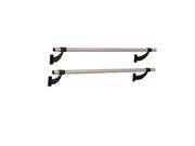 Vita Vibe Collared Aluminum Double Bar Fixed Height Wall Mount Ballet Barre System WD48 P 4 Foot