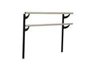 Vita Vibe Collarless Aluminum Double Bar Adjustable Height Wall Mount Ballet Barre System WD60 A 5 Foot