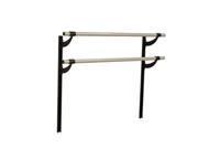 Vita Vibe Collared Aluminum Double Bar Adjustable Height Wall Mount Ballet Barre System WD48 A P 4 Foot