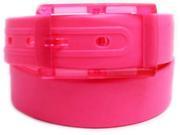 2 X Colorful Silicone Waist Belt Neon Pink Color