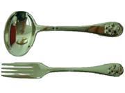 Elegance Nickel Plated Bear Spoon and Fork Set
