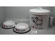Elegance Dog Food Container with Water and Food Bowl