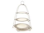 Elegance Stainless Steel 3 Tier Stand with Plates