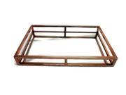 Elegance Copper Rectangular Mirror Stainless Steel Tray