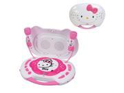 Hello Kitty KT2003 Portable Karaoke System CD Player W 2 Microphones
