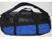 Rubber Coated Black Open Mesh with Cordura Gear Bag 30 x 20 x 14 Blue