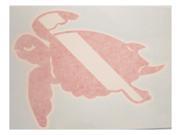 Turtle Decal 8 Red White