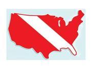 Springfed United States Decal 4 Red White