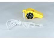 Combo Compass and Thermometer Whistle Yellow