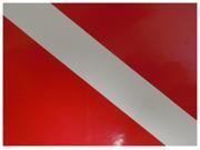 Dive Flag Vinyl Decal 4 x 3 Red