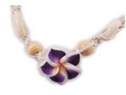 Charming Shark Girls Macrame Flower Necklace Adjustable Purple