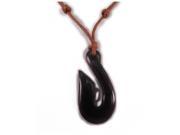 Charming Shark Boys Dark Hook Necklace Adjustable Black