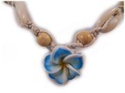 Charming Shark Girls Macrame Flower Necklace Adjustable Blue
