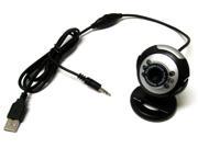 USB 50.0 M 6 LED Webcam Camera Web Cam With Built in Mic for Laptop Desktop PC