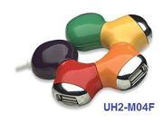 New Colorful 4 Port High Speed USB 2.0 Flex Hubfor PC Laptop Manhattan 161053