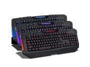 LED Illuminated 3 Colors backlight Red Blue Purple Switchable Gaming Keyboard