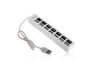 7 Port USB 2.0 Power Hub High Speed Adapter ON OFF Sharing Switch PC Laptop WT