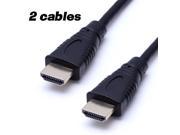 2Pcs Premium HDMI Cable 6Ft for BlueRay 3D DVD PS3 XBOX HDTV 4K TV LCD HD 1080P