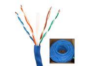 1000FT CAT6 RJ45 24AWG UTP Twist Pair Solid Network Ethernet LAN Cable Blue