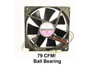 92mm 25mm New Case Fan 12V DC 79CFM PC CPU Computer Cooling Ball Brg 2Wire 241a*