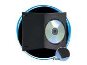 100 Black 7mm Slim Single CD DVD Movie Case Storage Box