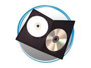 100 Black 7mm Slim Double CD DVD Movie Case Storage Box