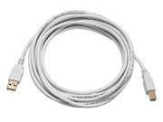 Monoprice 8617 10ft USB 2.0 A Male to B Male 28 24AWG Cable Gold Plated WHITE