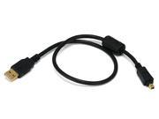 Monoprice 1.5ft USB 2.0 A Male to Mini B 4pin Male 28 24AWG Cable Ferrite Core
