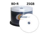 50 Blu Ray BD R 4x 25GB White Inkjet HUB Printable