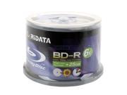 50 RIDATA 6X White Inkjet Printable Blu Ray BD R 25GB Blank Disc CAKE BOX