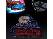 AULA 3 Color LED Illuminated Backlight USB Wired Game Gaming Keyboard for PC