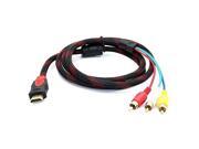5Ft 1.5m HDMI Male to 3 RCA Video Audio AV Cable 1080P For DVD HDTV