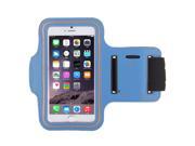 Adjustable Sports Gym Running Armband Arm Band Case For 5.5 inch Apple iPhone 6 Plus Sky Blue