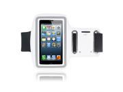 Adjustable Sports Gym Running Armband Arm Band Case For Apple iPhone 5S White