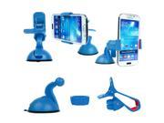 Universal Stick Car Windshield Mount Stand Holder For iPhone Mobile Phone GPS S Blue