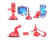 Universal Stick Car Windshield Mount Stand Holder For iPhone Mobile Phone GPS S Red